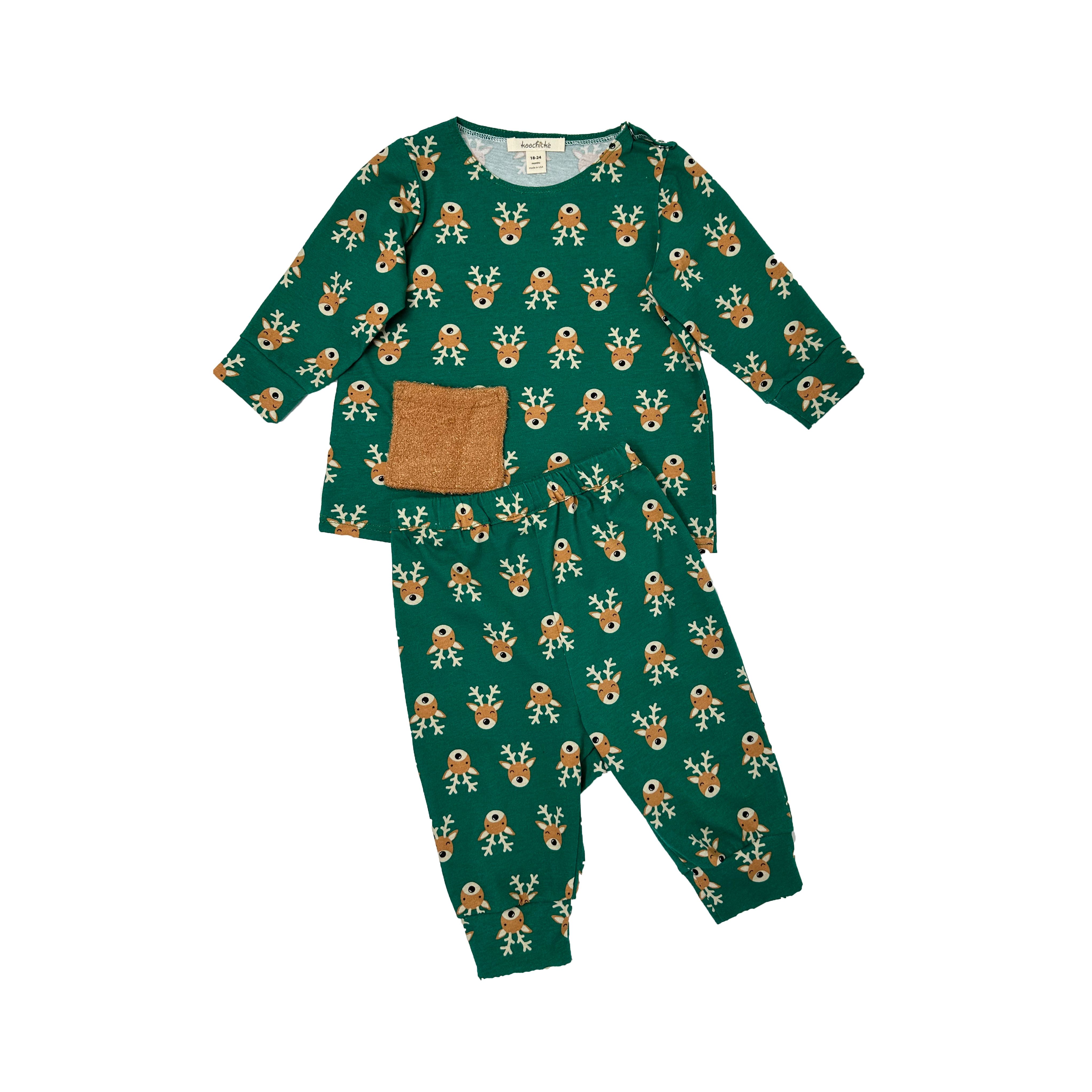 Babies Long sleeve Deer-Printed set