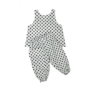 Baby Girls White Polka Dot Set