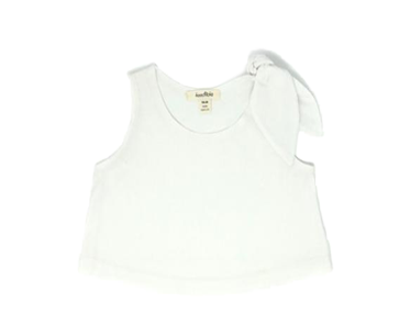 Girls White Top with Shoulder Bow