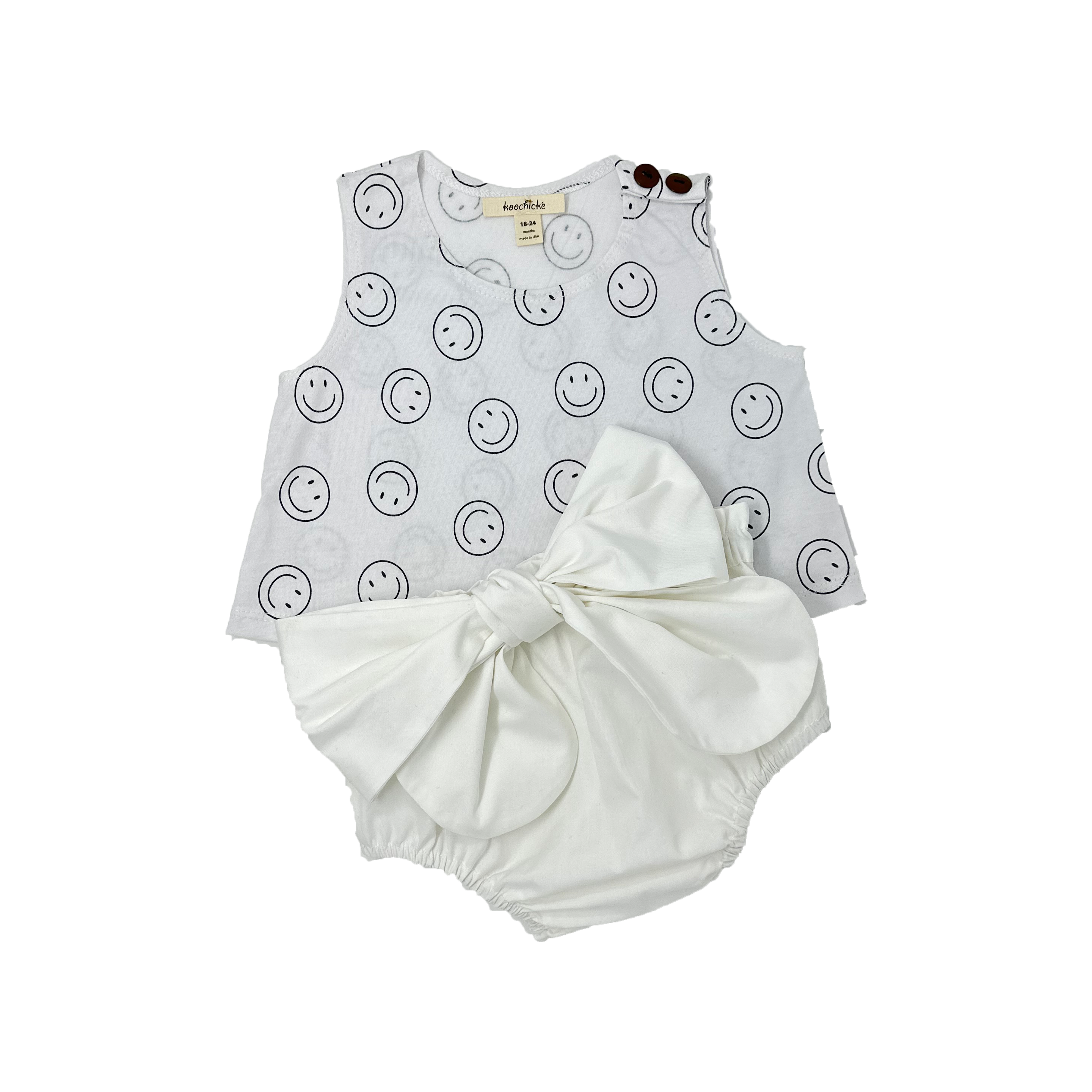 Baby Girls Smily Top and Bloomers Set