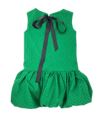 Girls Green Balloon Dress