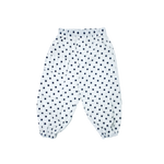 Baby Girls White Polka Dot Pants with Cargo Pocket
