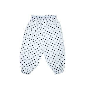 Baby Girls White Polka Dot Pants with Cargo Pocket