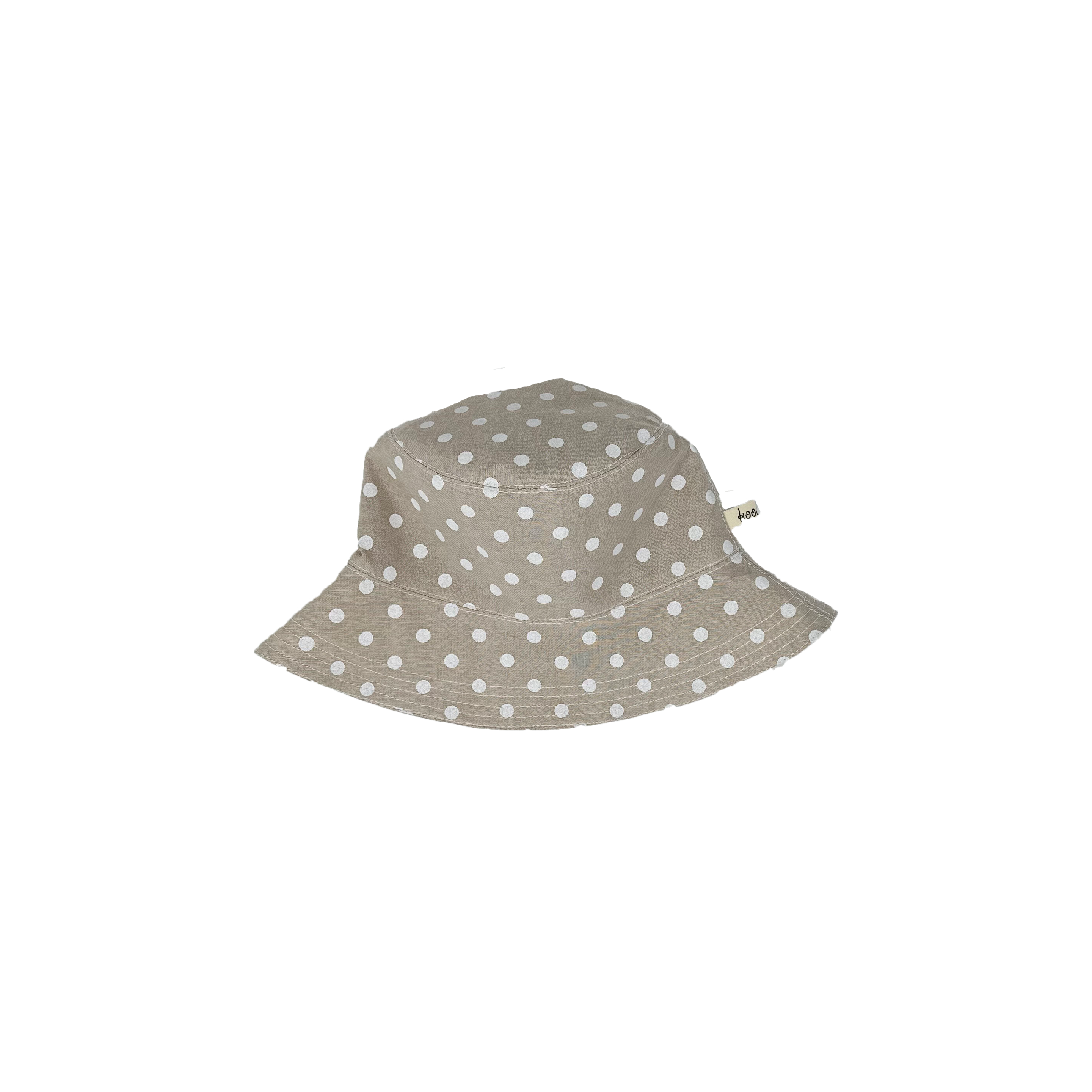 Girls White Polka Dot Bucket Hat