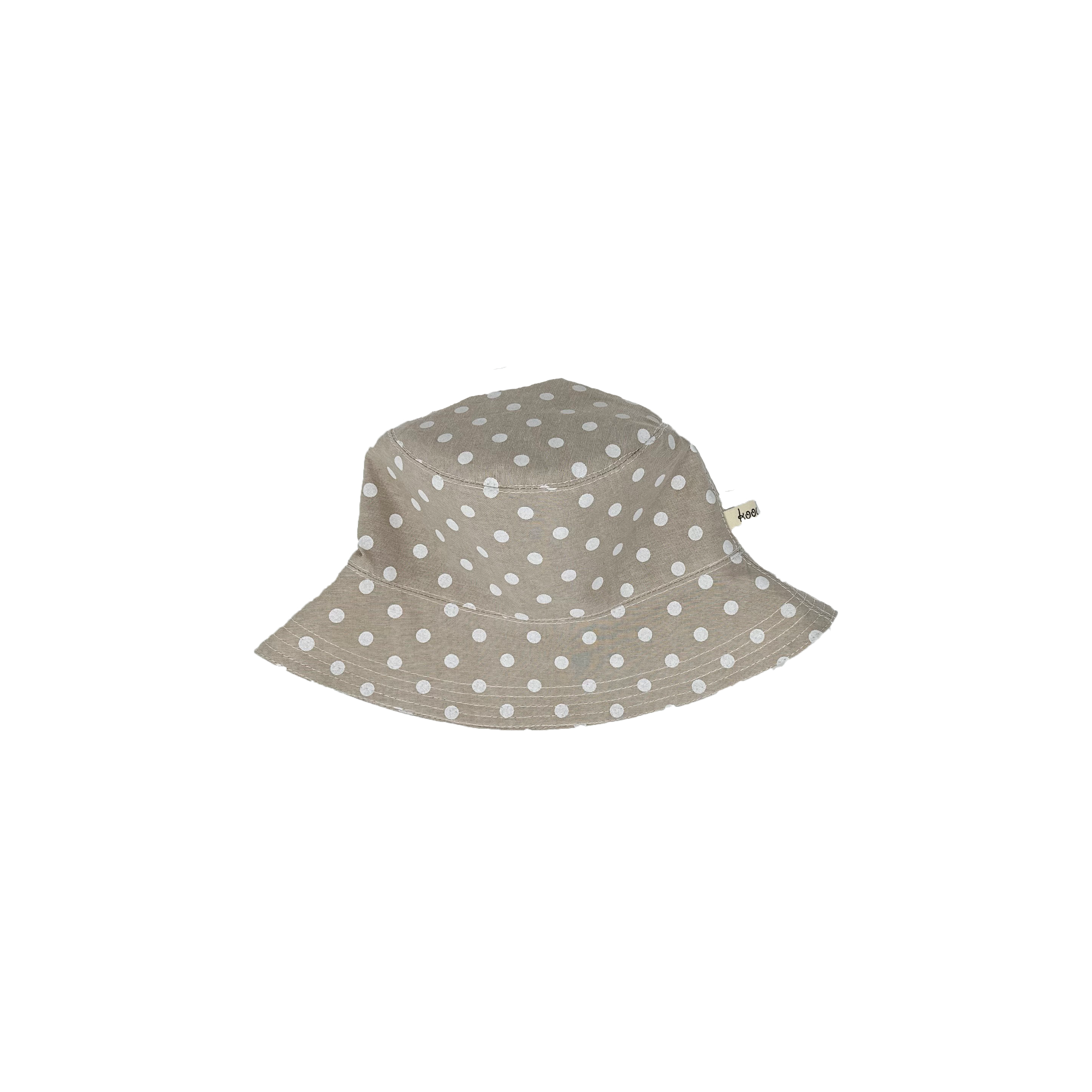 Girls Beige Polka Dot Bucket Hat