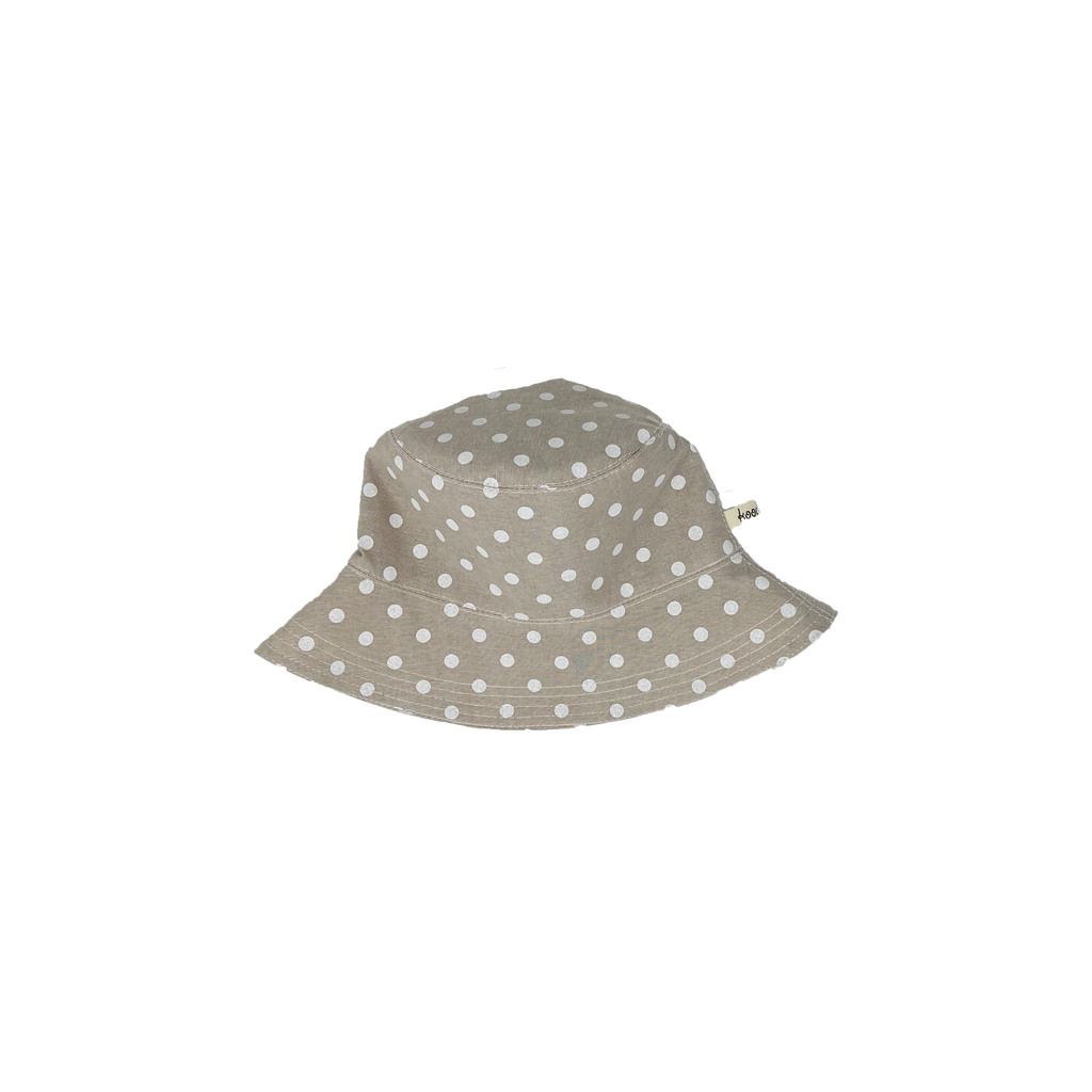 Girls Beige Polka Dot Bucket Hat