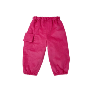 Baby Girls Pink Corduroy Pants with Cargo Pocket