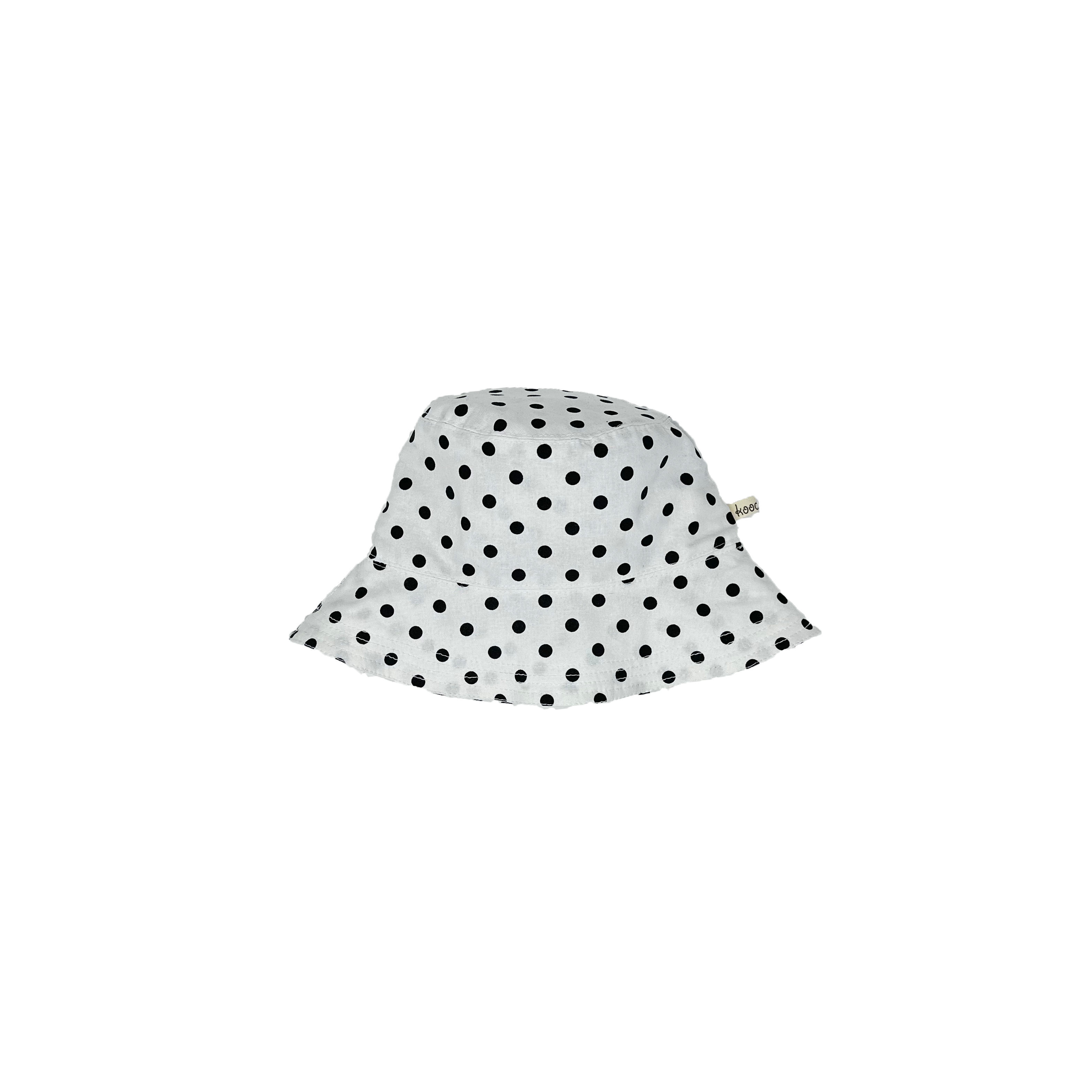 Girls Beige Polka Dot Bucket Hat