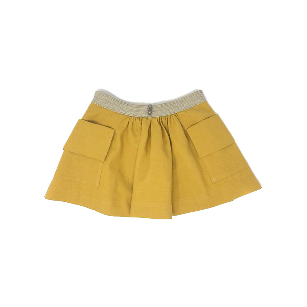 Girls  Linen Skirt With Large Cargo Pockets