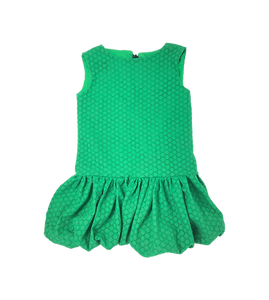Girls Green Balloon Dress