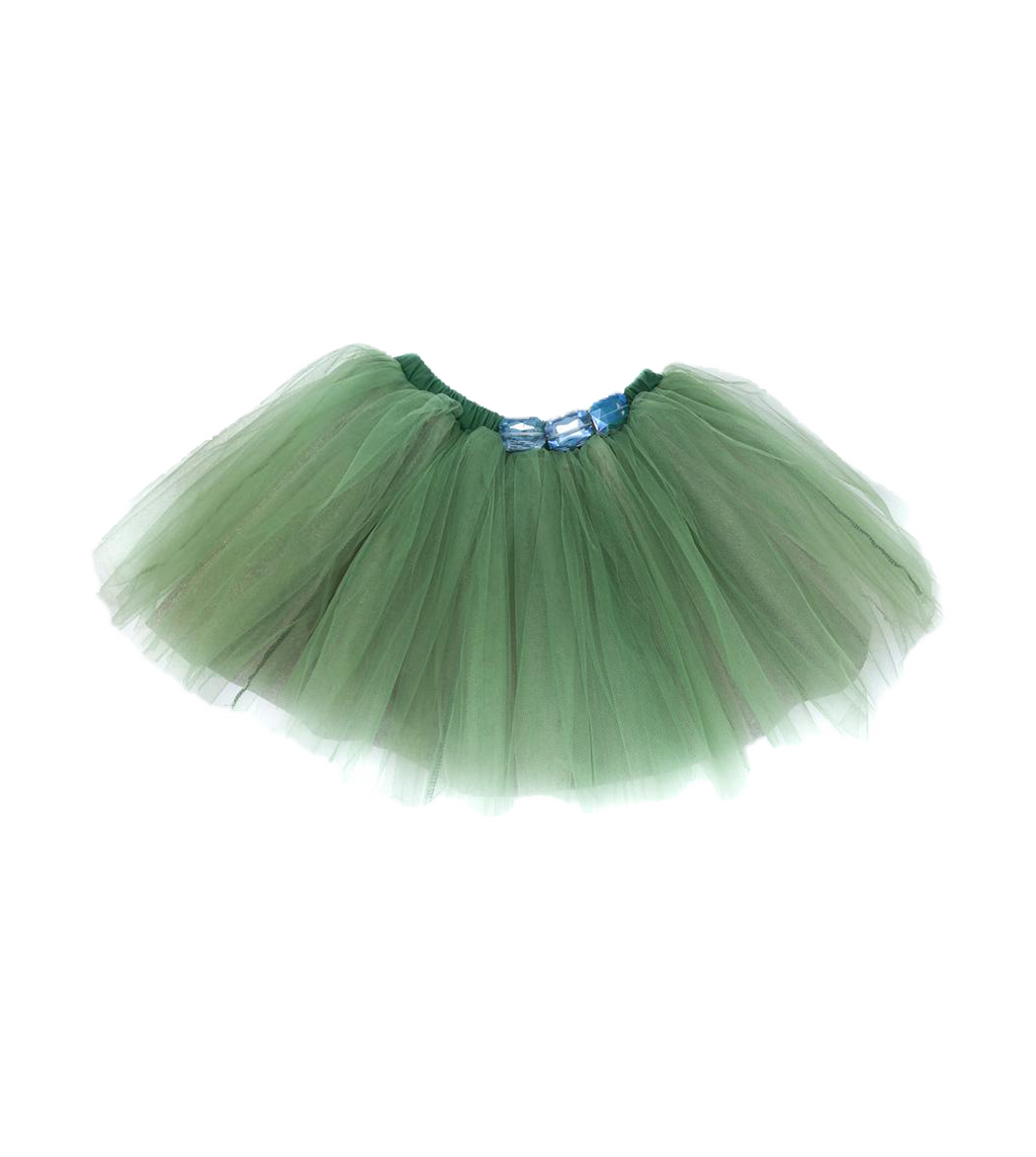 Girls' green tulle skirt