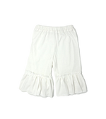 Girls White Top with Ruffle Pants Set