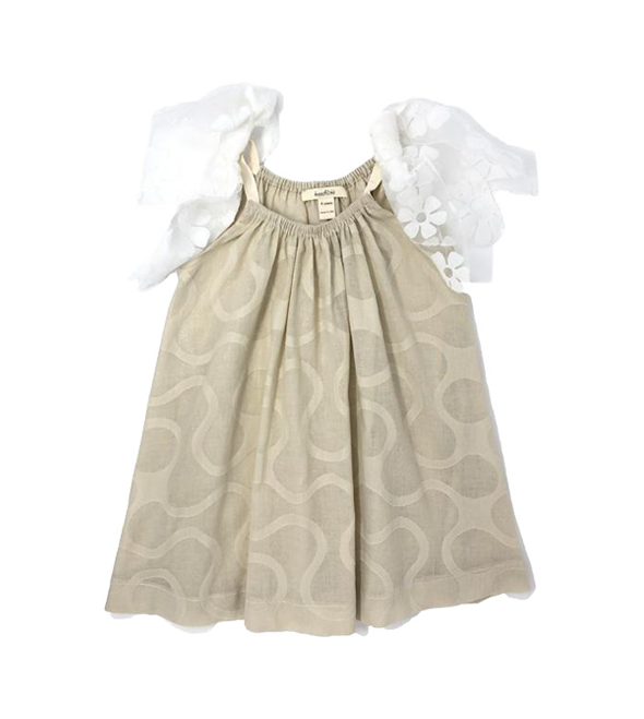 Girls Dress with Shoulder Bow