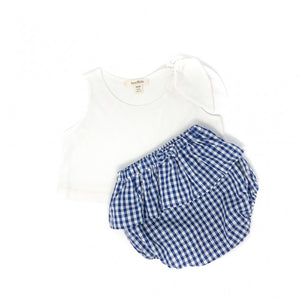 Kids Blue Gingham Bloomers