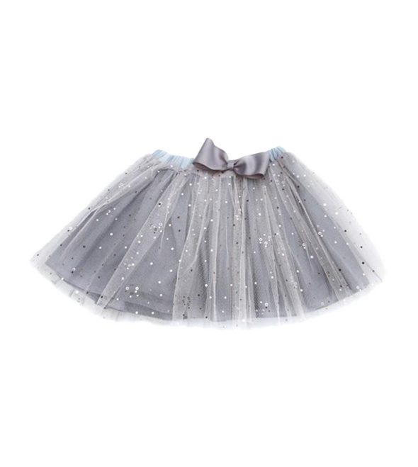 Girls' glittered tulle skirt