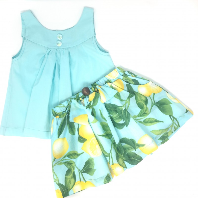 Girls' Lemon print skirt